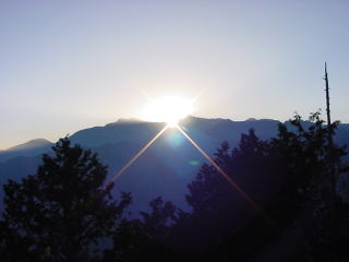 View of sunrise from Mt. Ari